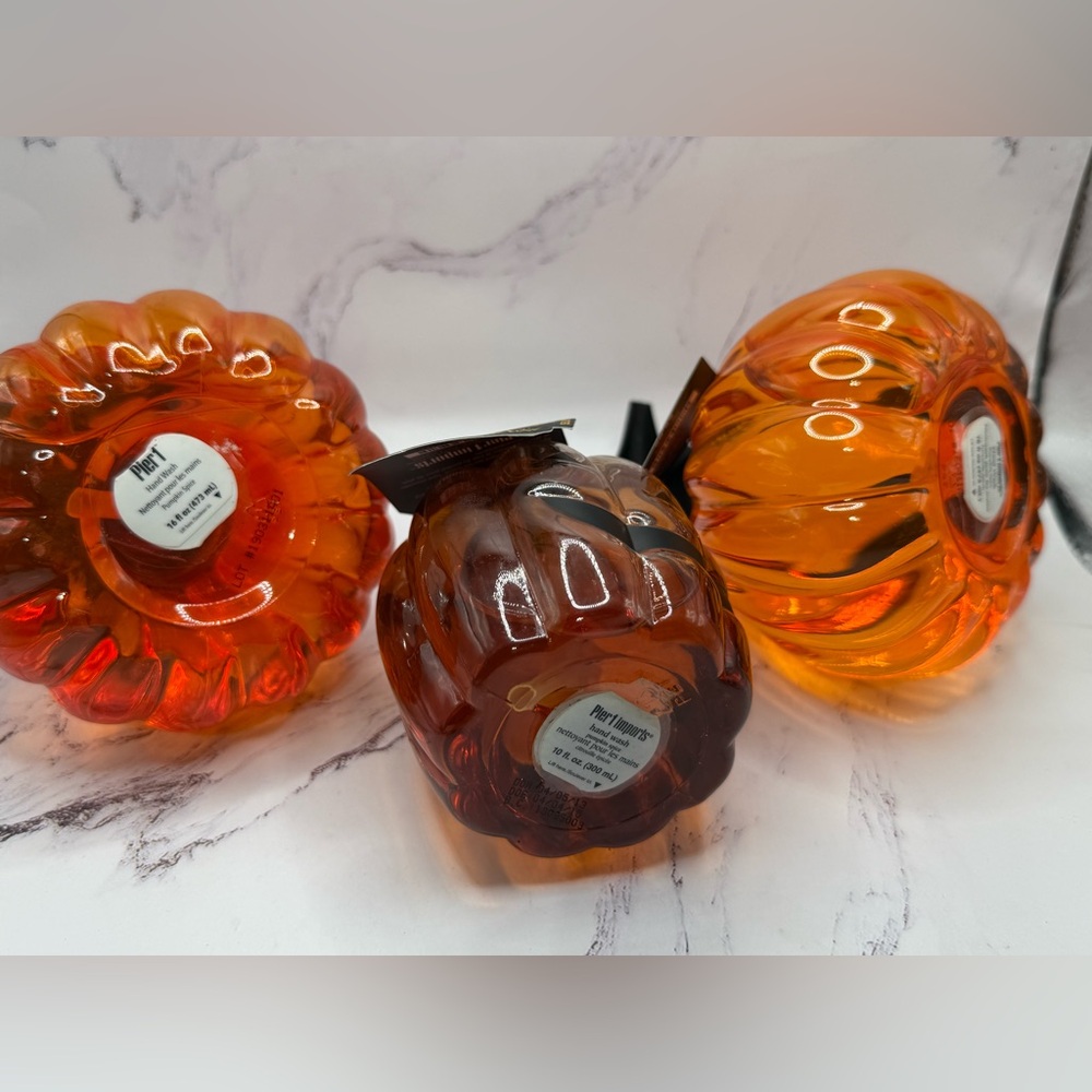 3 Pier 1 Pumpkin Spice Jack-o-Lantern soap dispenser - Picture 3 of 5